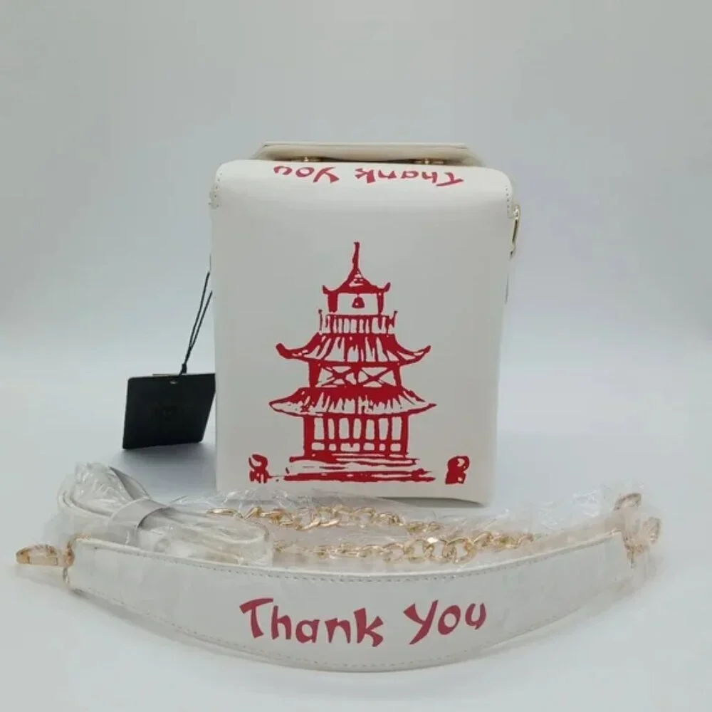 Chinese Takeout Faux Leather Crossbody/Shoulder Handbag - Picture 1 of 3